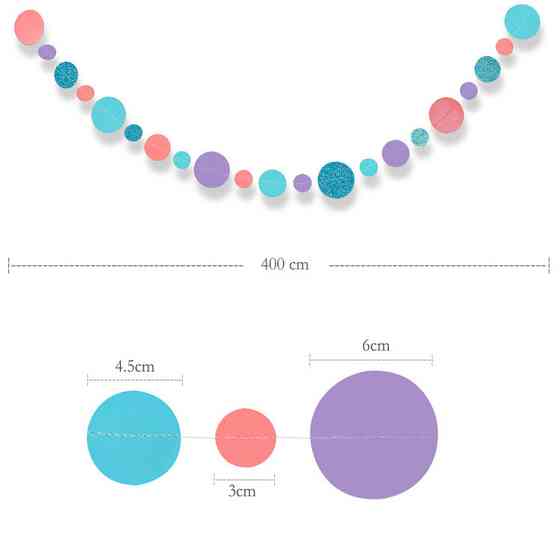 Гирлянда нитка круги 400 см разноцветный Киев