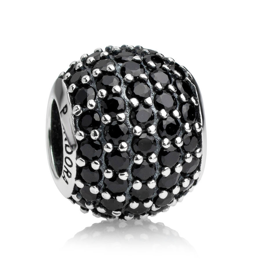 Срібна намистина Пандора  "Чорна куля паве" 791051NCK MasterSem Київ - фото 1