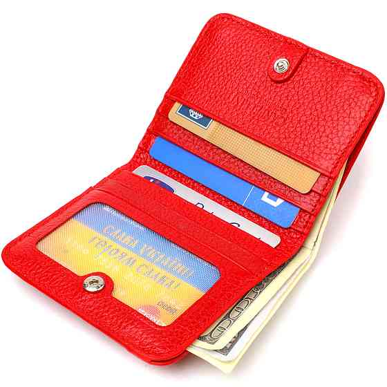 Превосходный женский кошелек небольшого размера из натуральной кожи флотар CANPELLINI 21803 Красный Киев