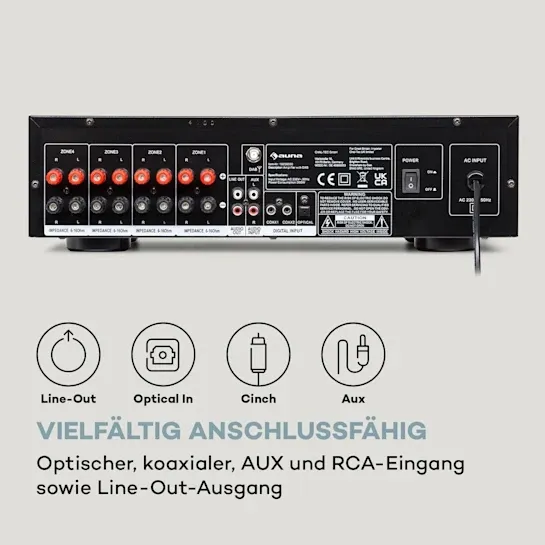 Стереоусилитель аудиоусилитель Auna Hifi AMP-4000 DAB Bluetooth USB DAB из Германии Днепр