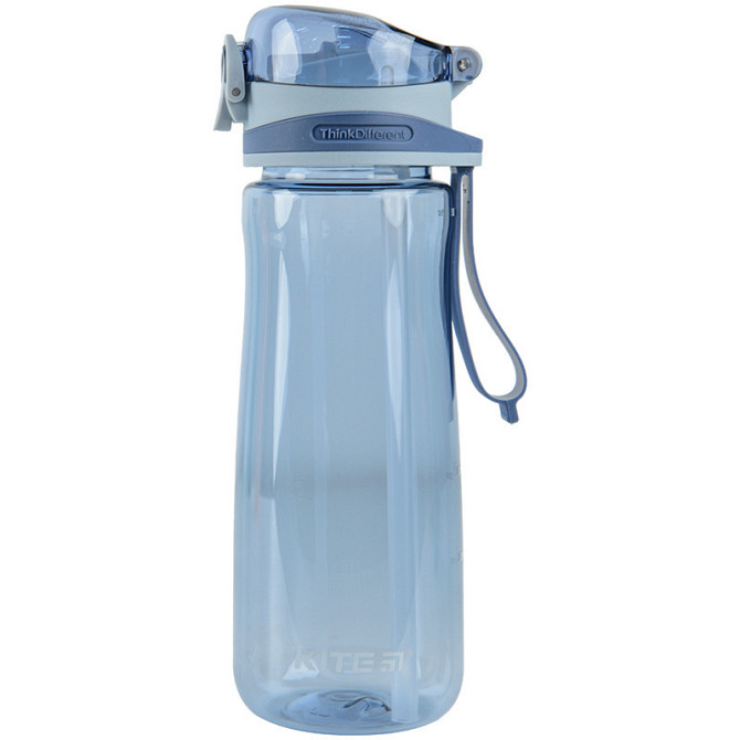Пляшечка для води "Kite" K22-419-02 з трубочкою, 600 мл, блакитна, шт Київ - фото 1
