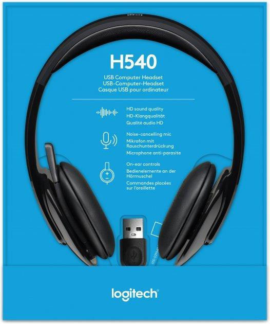 Гарнітура Logitech H540 USB (981-000480) Чорний Харків - фото 9