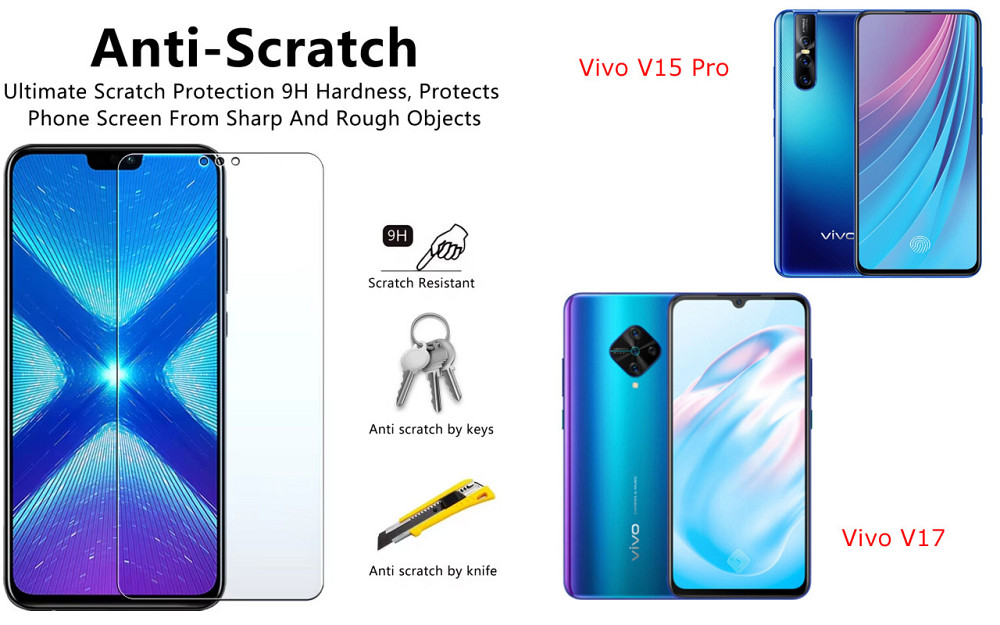 Защитное стекло NeoGlass для Vivo V15 Pro, vivo V17 – ультрапрозрачное и устойчивое Киев - изображение 1