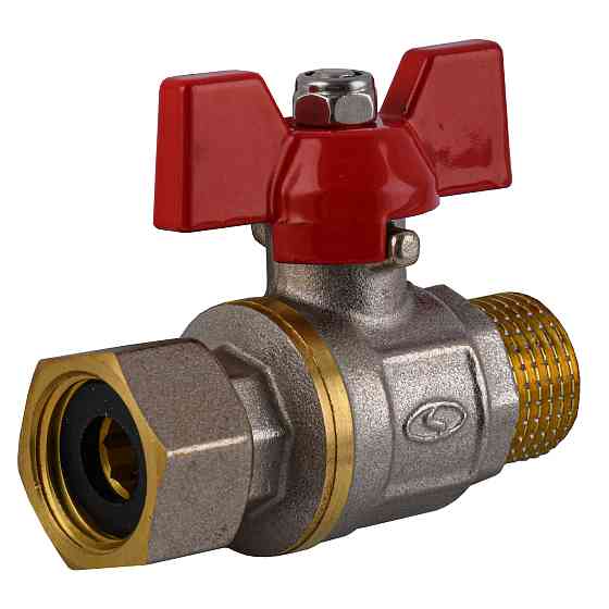 Кран кульовий прямий з накидною гайкою SOLOMON 1/2″ ЗВ PN40 (V5002-S) Тернопіль