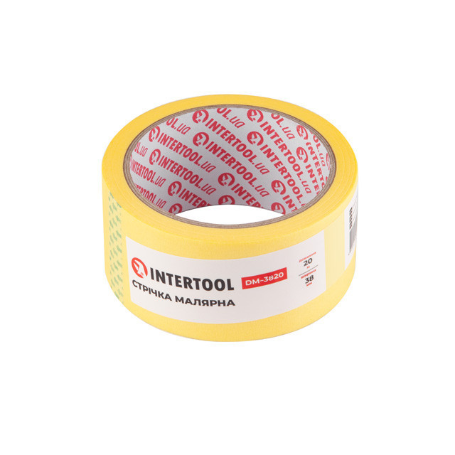 Стрічка малярна 38мм, 20м, жовта INTERTOOL DM-3820 Київ - фото 2