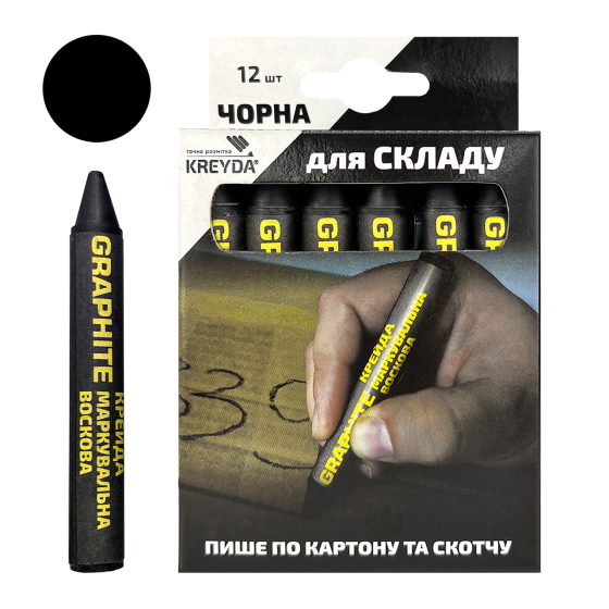 Для паперу, скотчу. Мел воскової розмітковий KREYDA GRAPHITE Павлоград