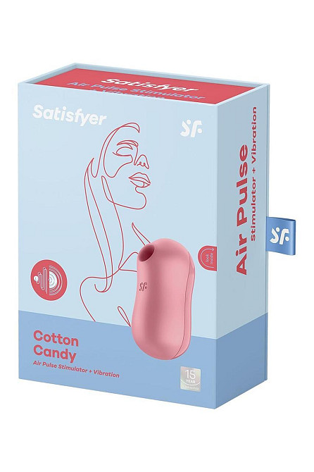 Вакуумний стимулятор із вібрацією Satisfyer Cotton Candy Light Red Sex Aura Київ - фото 7