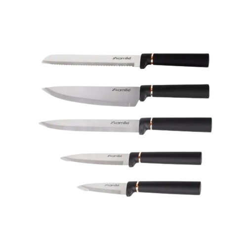 Набір ножів 6 предметів:(5шт + кругла підставка) 7625 KAMILLE Житомир - изображение 3