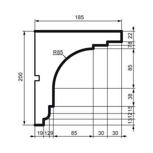 Карниз фасадный Prestige Decor KC 120 Днепр