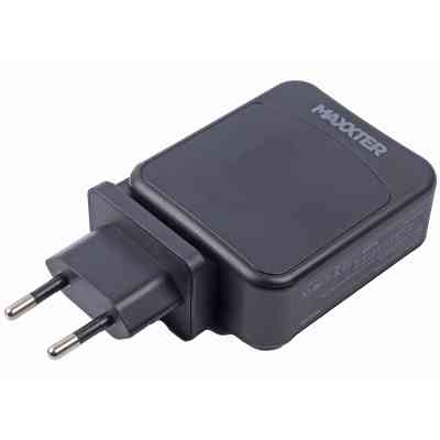 Зарядное устройство Maxxter 1USB-A + 2USB-C (PD 65W+PD 18W + QC 3.0) (WC-PD65W-01) Винница