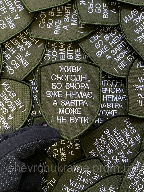 Шеврон Цитата (Форма щит. На липучке) Размер 9x7см Киев - изображение 4
