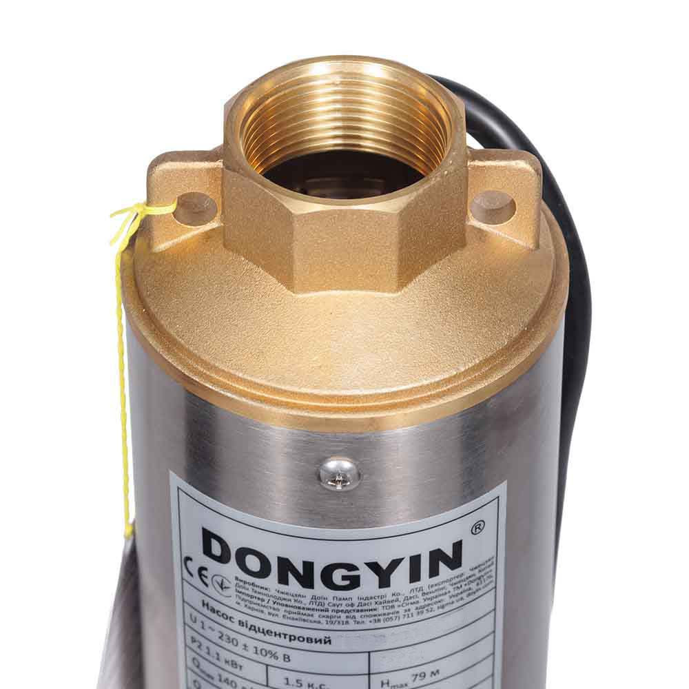 Насос центробежный скважинный 2.2кВт H 144(96)м Q 140(100)л/мин Ø102мм DONGYIN 4SDm6/20 (777144) Ровно - изображение 4