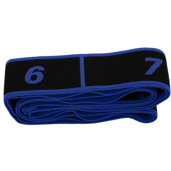 Резинка для фітнесу з петлями Queenfit 86,5 х 4см чорно-блакитна Киев