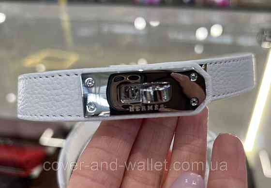 Вузький жіночий ремінь білого кольору з модною пряжкою Kelly 20 мм Puos Київ