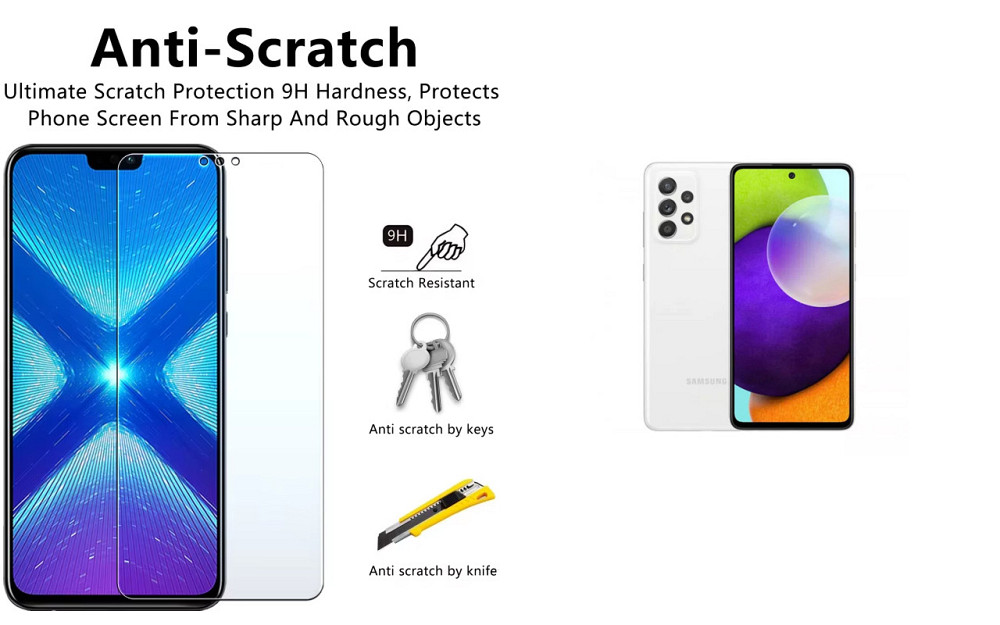 Защитное стекло NeoGlass для Samsung Galaxy A72, Galaxy A73 5G – ультрапрозрачное и устойчивое Киев - изображение 1