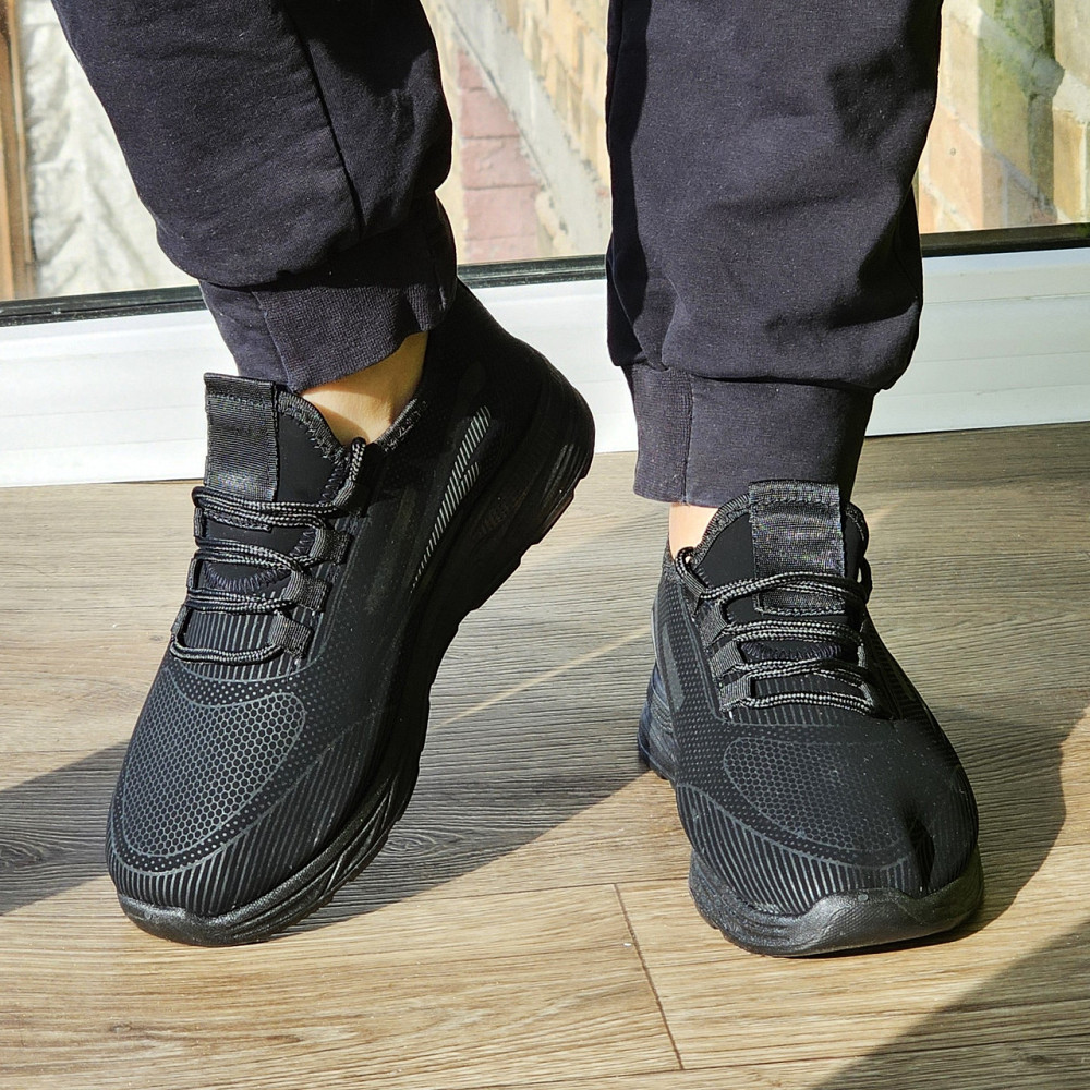 Кроссовки Мужские Чёрные Для Бега Беговые (размеры: 42,43,45) Днепр - изображение 9