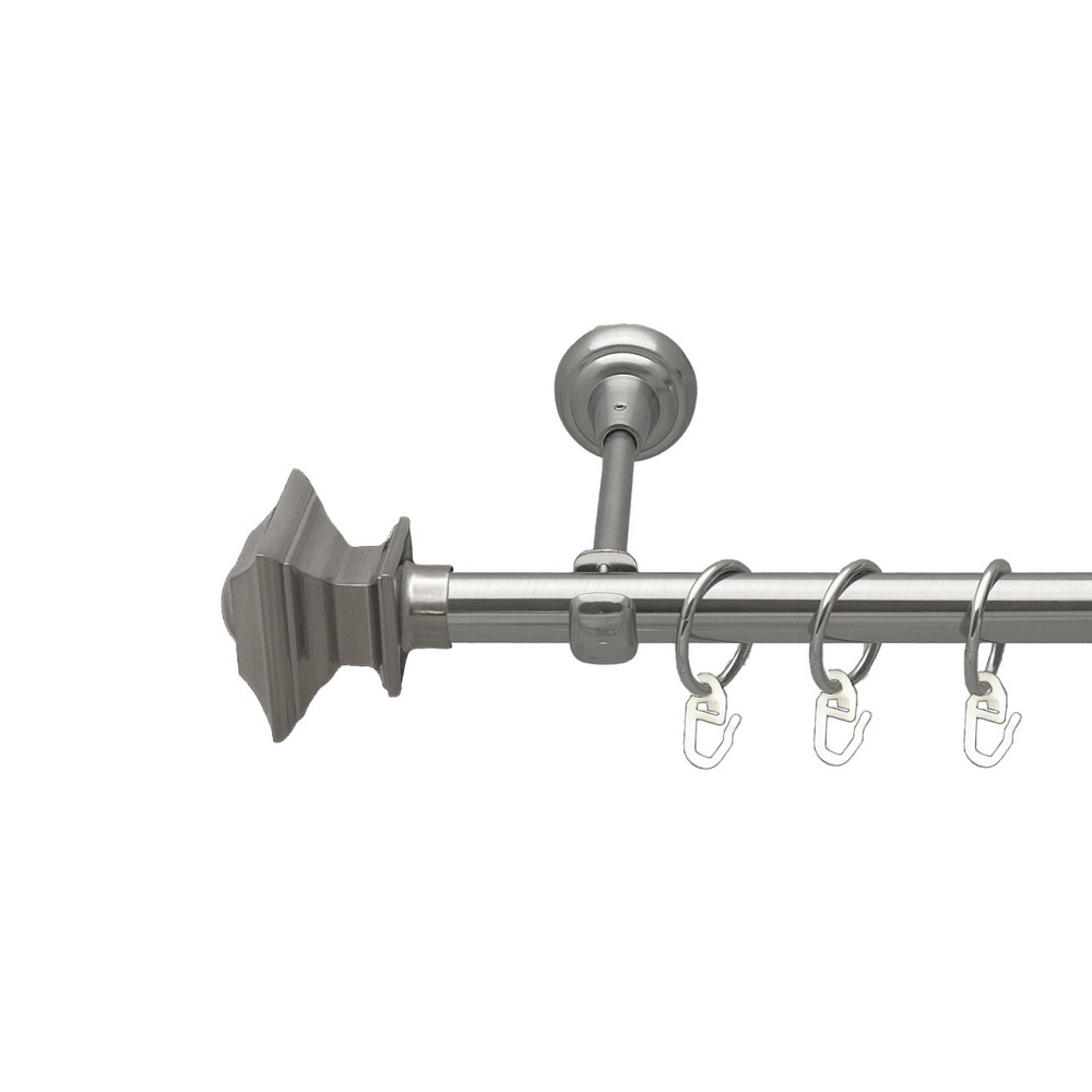 Карниз Orvit Борджеза металевий однорядний відкритий Нержавіюча Сталь 19 мм 200 см (00-00015939) Львов - изображение 1