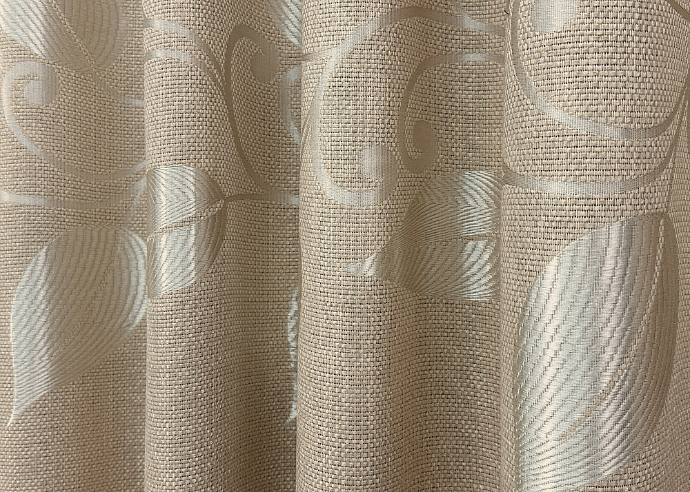 Комплект готових штор VR-Textil Льон Рогожка № 1693ш Бежевий 100х270 см 2 шт (31-0083) Київ - фото 7