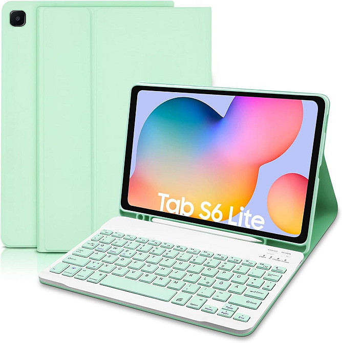 Чехол-клавиатура для Samsung Galaxy Tab S6 Lite P610/P615/P613/P619 Зеленый съемная Bluetooth клавиатура Киев - изображение 1