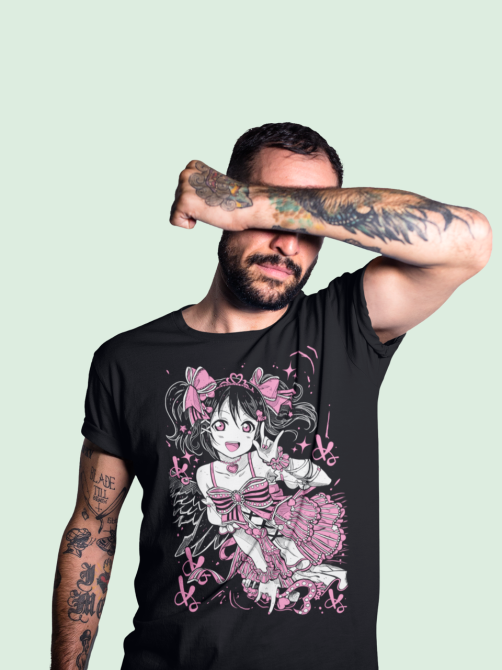 Футболка аниме Лове Ливе Нико Йазава оверсайз (S/M/L) Черний AnimeJ0690 Днепр - изображение 4