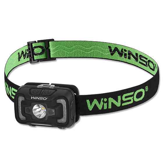 Фонарь налобный Winso 300Lm, 5W CREE XTE+COB, 1800mAh, с сенсором белый/красный Львов