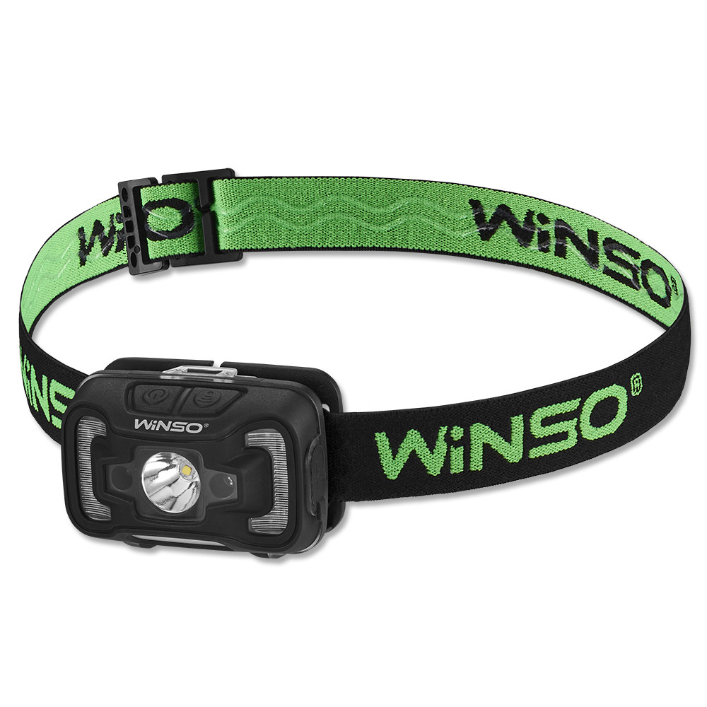 Ліхтар налобний Winso 300Lm, 5W CREE XTE+COB, 1800mAh, з сенсором білий/червоний Львів - фото 1