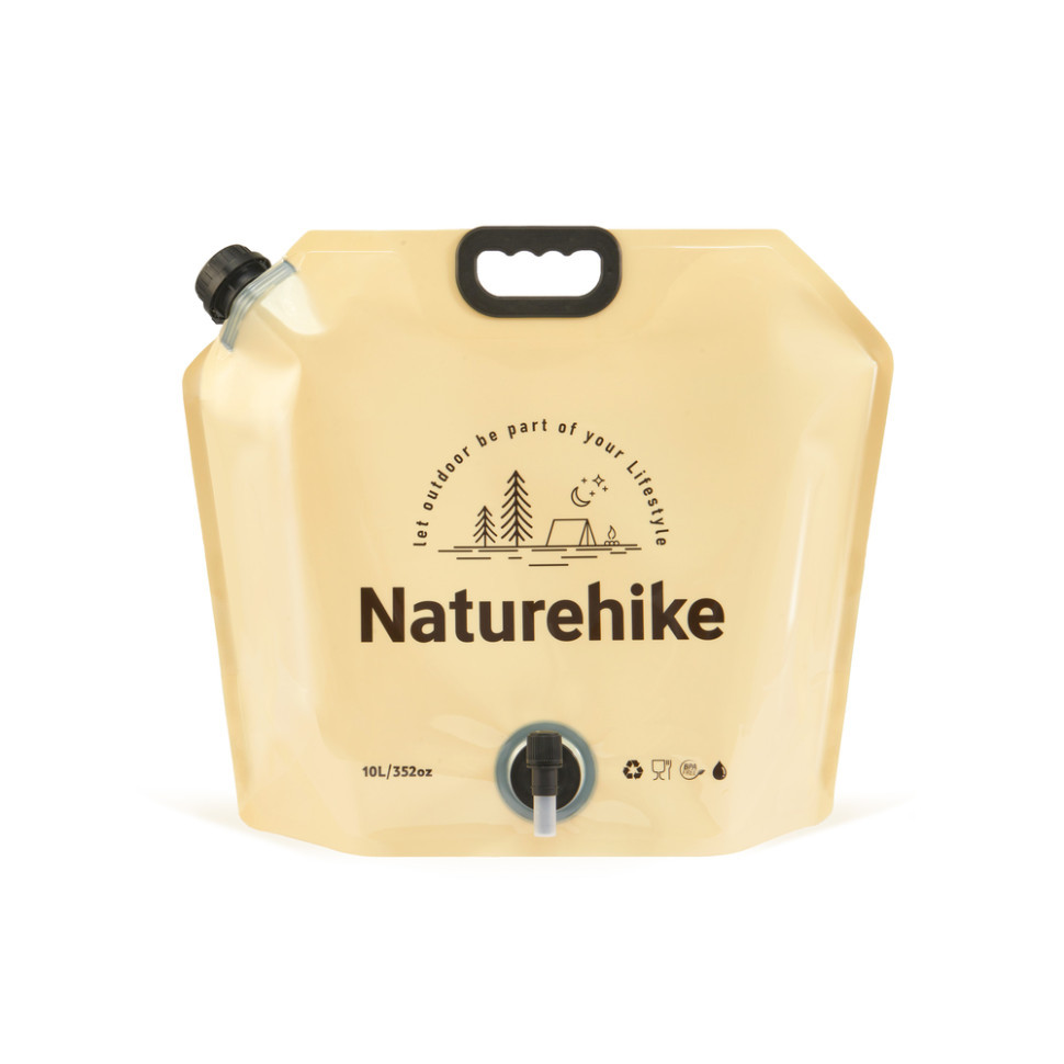 Складаний контейнер для води з поліетилену Naturehike CNK2450CF027, 10 л, жовтий Київ - фото 1