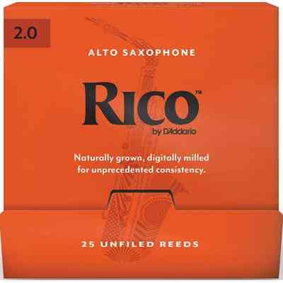 Трость для саксофона D'Addario Rico - Alto Sax #2.0 - 25 Pack (RJA0120-B25) Винница