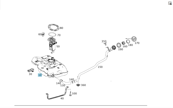 Mercedes-Benz  A2464701200 Паливний бак бензиновий CLA C117 CLA Shooting Brake X117 GLA X156 A-class W176 B-class W246 Одеса