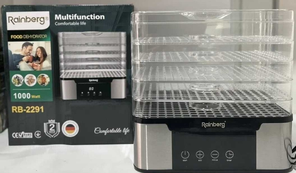 Електрична сушарка для овочів і фруктів Rainberg RB-2291/Дегідратор. Київ - фото 8