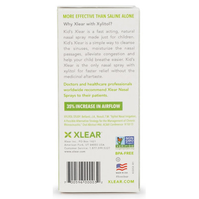 Мінерали Xlear Дитячий натуральний сольовий назальн. спрей з ксилітом 22 мл (700596100039) Вінниця - фото 5