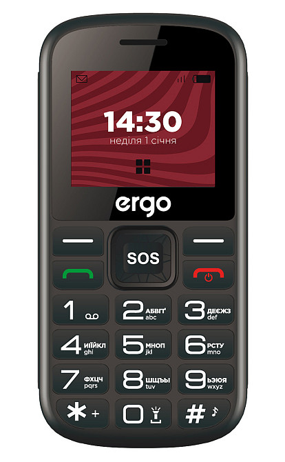 Мобильный телефон ERGO R202 Dual Sim Black (7137269) Киев - изображение 1