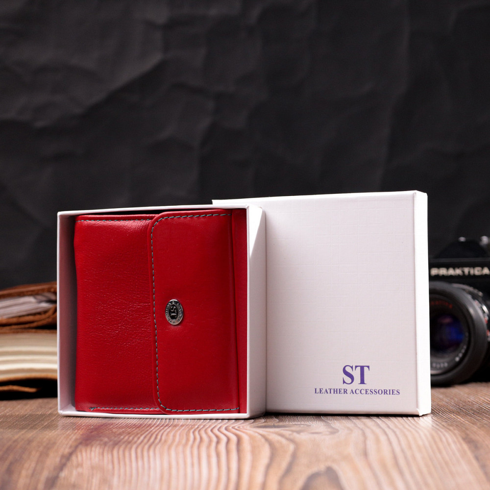 Женский кошелек среднего размера из натуральной кожи ST Leather 19496 Красный Киев - изображение 1