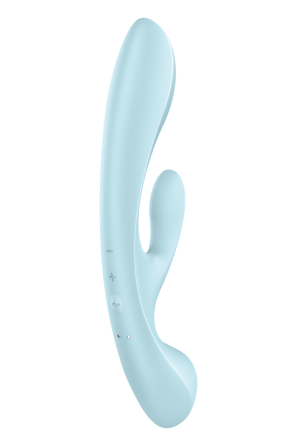 Вибратор кролик Satisfyer Triple Oh с тремя моторами, голубой Sex Aura Киев