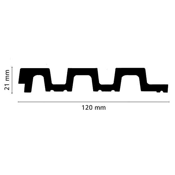 Панель з дюрополімеру GRANT DECO АР-001К-28 (120 мм*21 мм) 2,9 м Киев