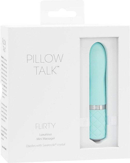 Роскошный вибратор PILLOW TALK - Flirty Teal с кристаллом Сваровски, гибкая головка Sex Aura Киев - изображение 7