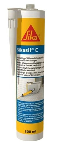 Герметик силіконовий Sika Sikasil-С санітарний прозорий 300 мл Киев - изображение 1