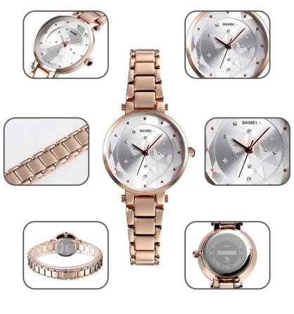 Годинники жіночі наручні Skmei 1411 Зіркове сяйво (Рожеве золото) Вінниця