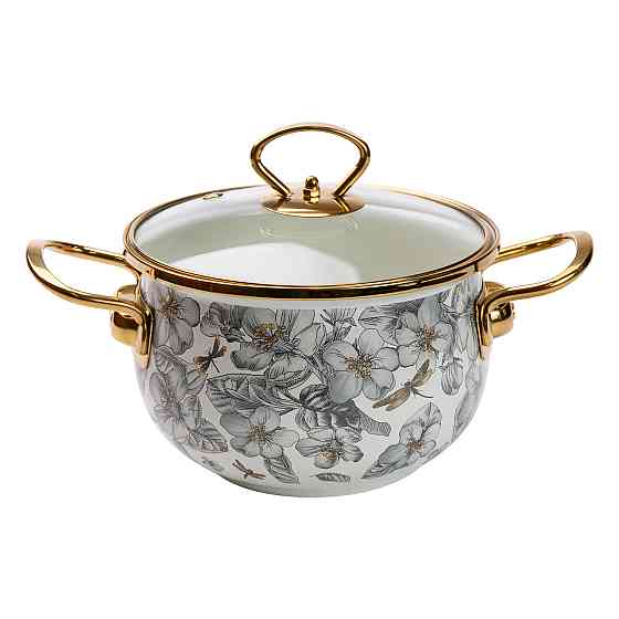 Yiwu Емальована каструля об'ємом 2 літри для газових, електричних та індукційних плит HP-2-105 Коломыя