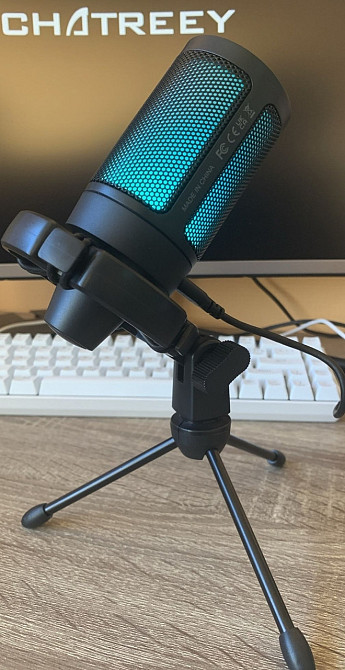 Fifine Ampligame A2 RGB - Чорний кондесаторний USB мікрофон. Новий! Київ - фото 1