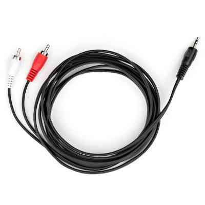 Кабель мультимедійний Jack 3.5mm M to 2xRCA 3 m Vinga (VCPDCJ35MRCA23BK) Вінниця