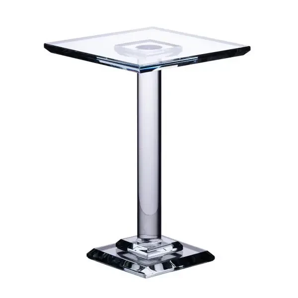 Тортовница стеклянная на ножке 12×12×23 см квадратная стойка для торта, капкейков HP-4-72L Киев - изображение 1