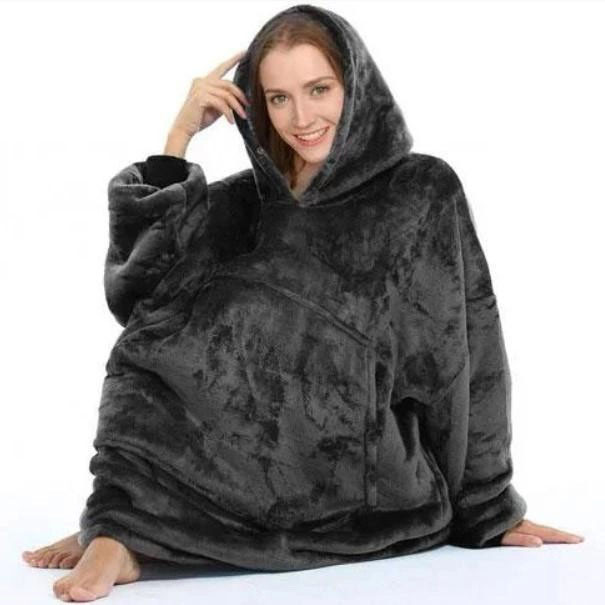 Ковдра з рукавами Snuggie, Толстовка плед з капюшоном для дому Толстовка плед капюшоном на природу BW-49 Львів - фото 9