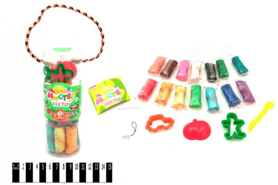 Набір тіста для ліпки 71111, Містер тісто 14 кольорів, у блістері 7*20см, шт Киев - изображение 1