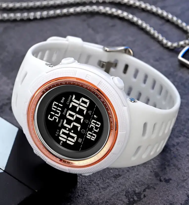 Спортивний наручний годинник Skmei 2070 (Білий з чорним циферблатом) Вінниця - фото 3