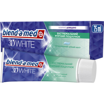Зубна паста Blend-a-med 3D White Екстремальний м'ятний поцілунок 75 мл (8006540792162) Вінниця - фото 1