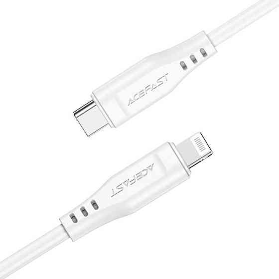 Кабель Type-C - Lightning ACEFAST C3-01 3A 30W TPE TPE конектори колір білий AFC3-01W Одеса