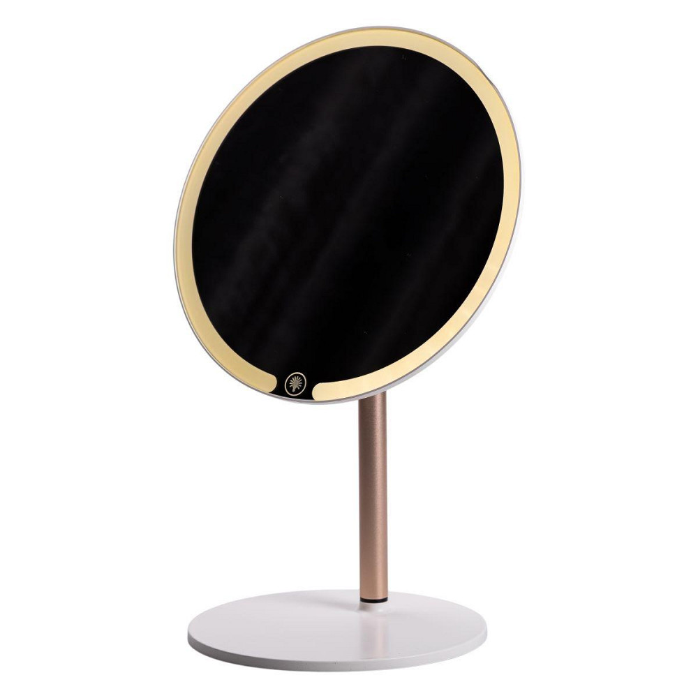 Дзеркало косметичне з підсвічуванням кругле настільне Ø21 см для макіяжу Біле HP-10-7AW Київ - фото 3