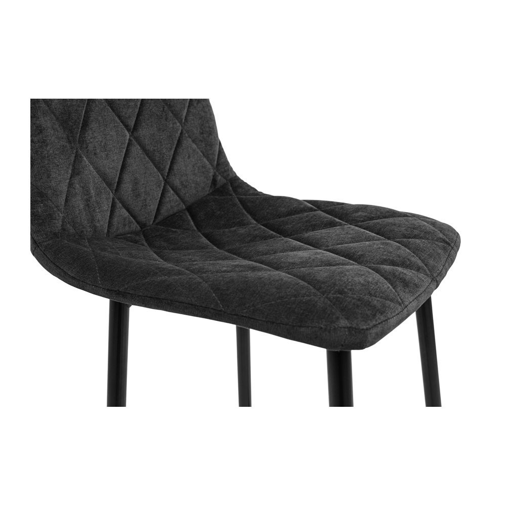 Стілець крісло барний м'який GarretDesign U Corduroy 465 високі ніжки Чорний Київ - фото 7