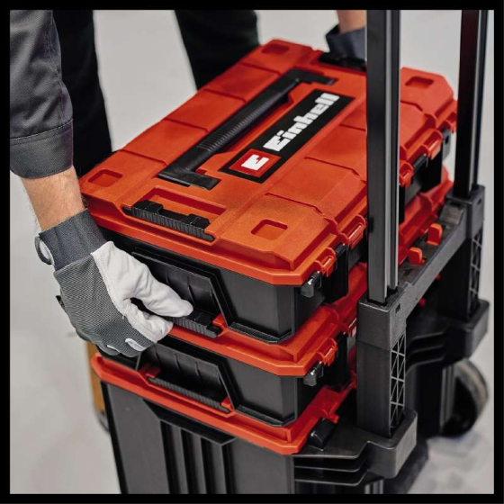 Якісний пластиковий кейс Einhell E-Case L з колесами : навантаження до 120 кг (4540014) Київ